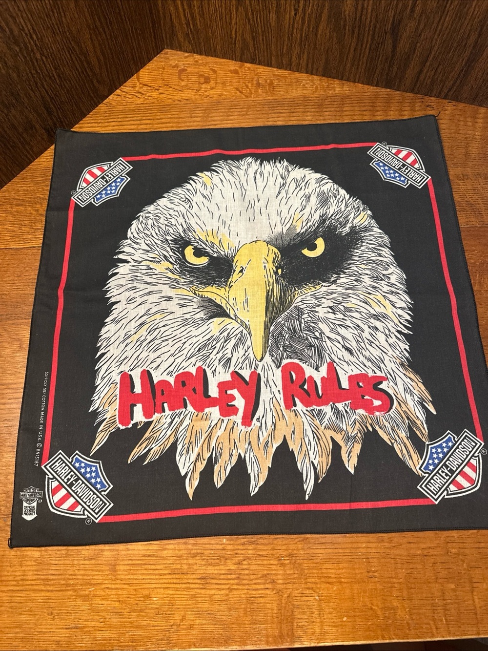 Harley-Davidson Black Red White Bandana